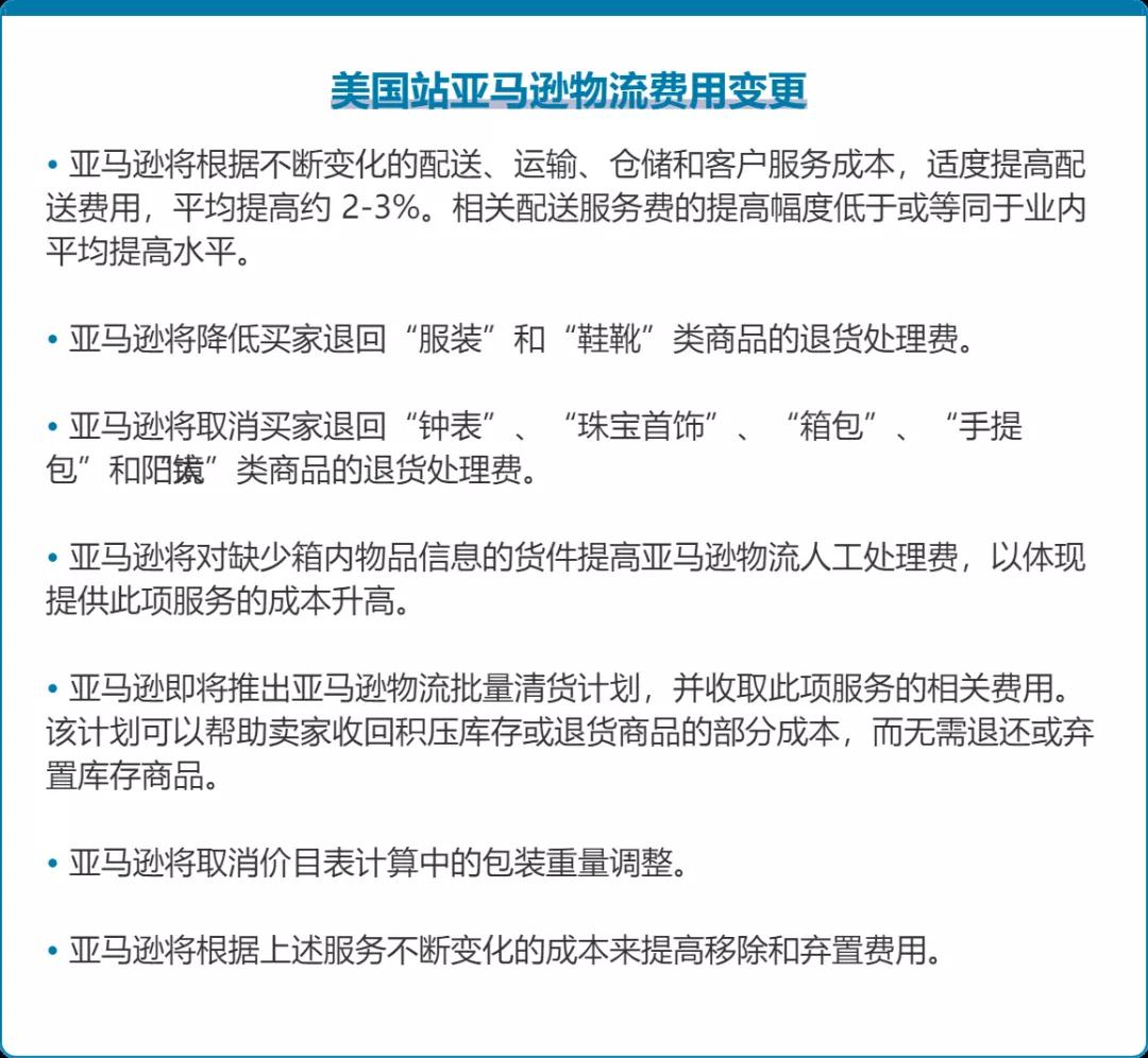 Fba这些费用将全面上涨 刚刚 亚马逊宣布 知无不言跨境电商社区